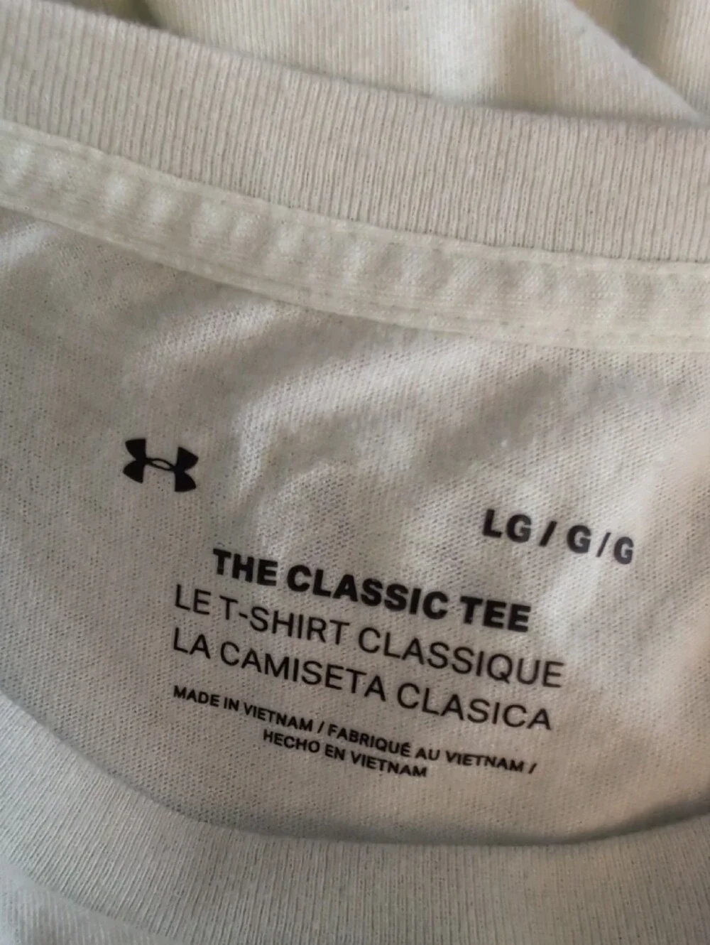 Under Armour The Classic Tee Logo Tee with Neon Yellow Accent L T216 - Picture 3 of 4
